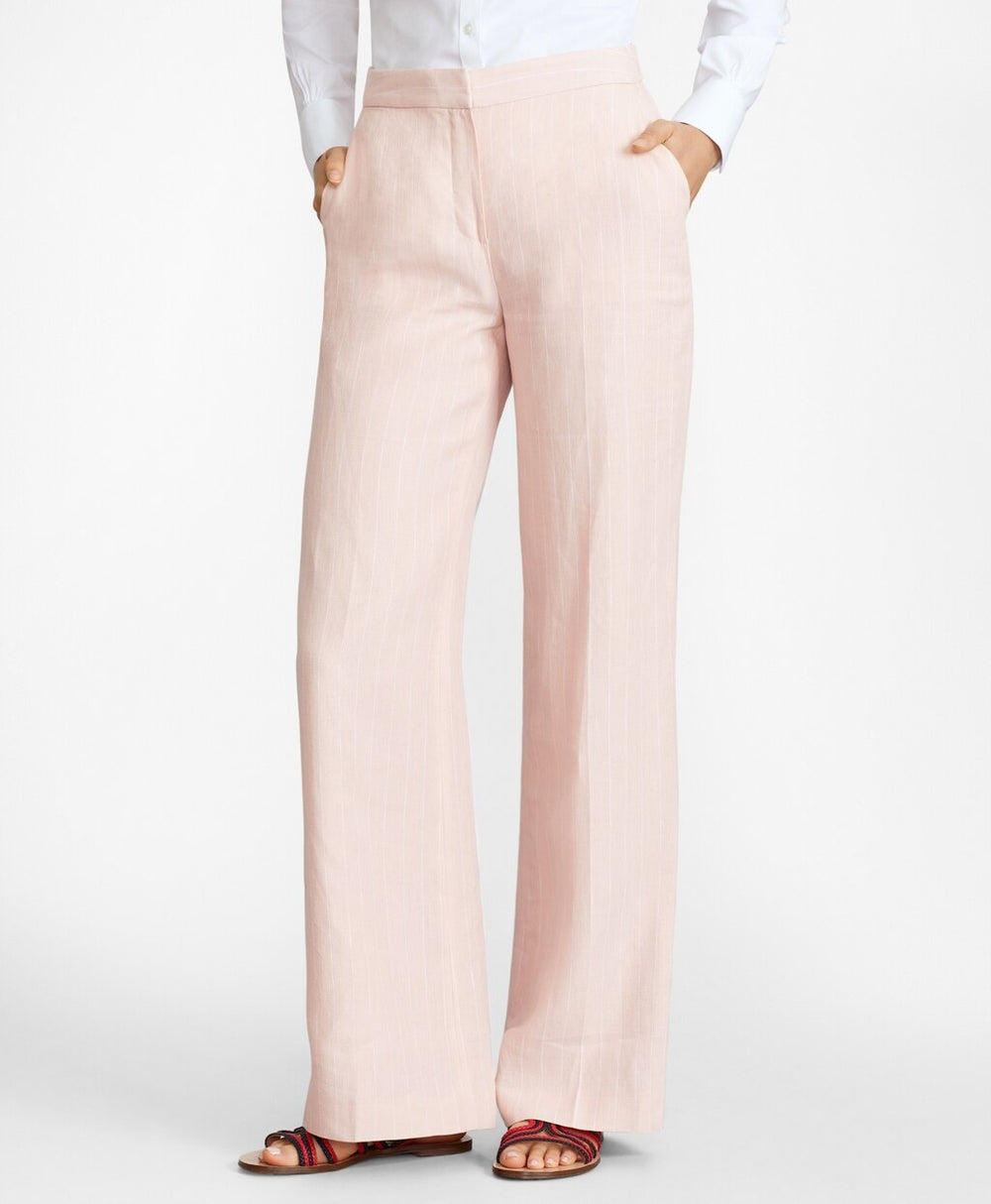 Pinstriped Linen Pants