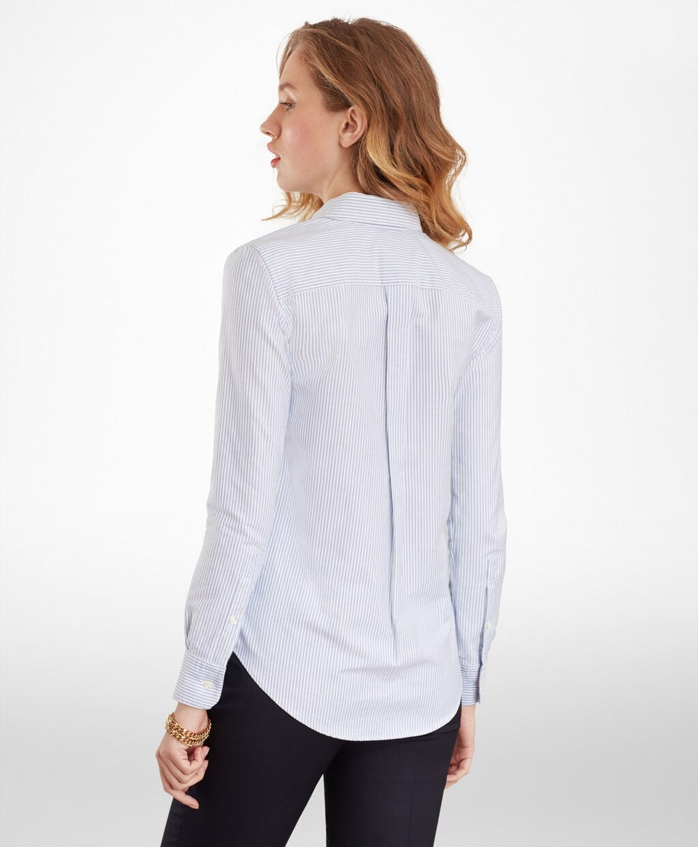Classic-Fit Supima® Cotton Oxford Stripe Button-Down Shirt