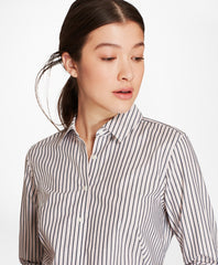 Striped Cotton Dobby Fitted Shirt