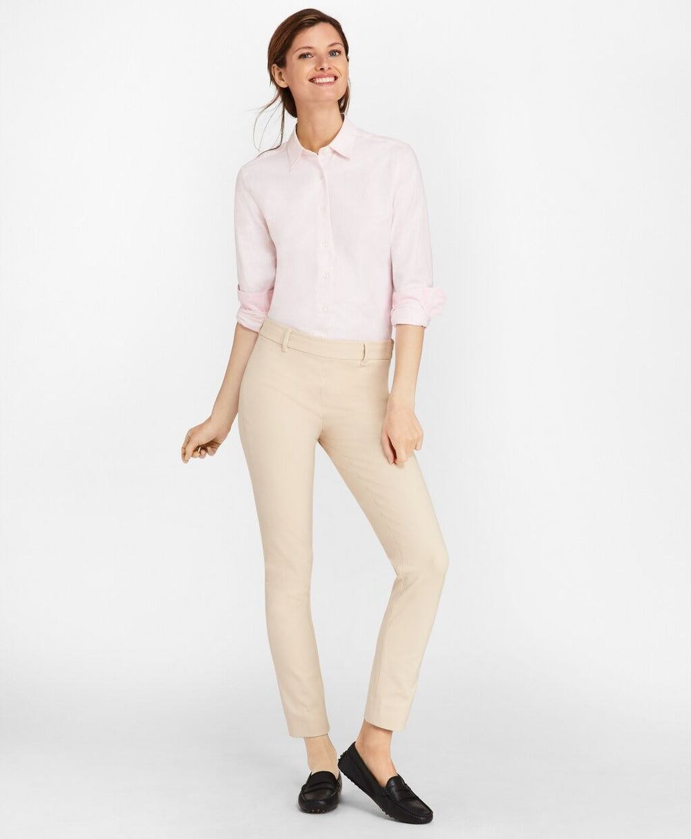 Classic-Fit Supima® Cotton Oxford Stripe Forward-Point Shirt