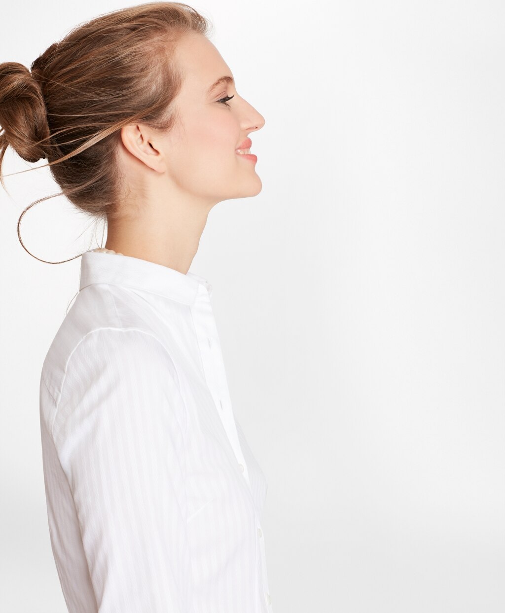 Tailored-Fit Diamond-Stripe Dobby Cotton Shirt