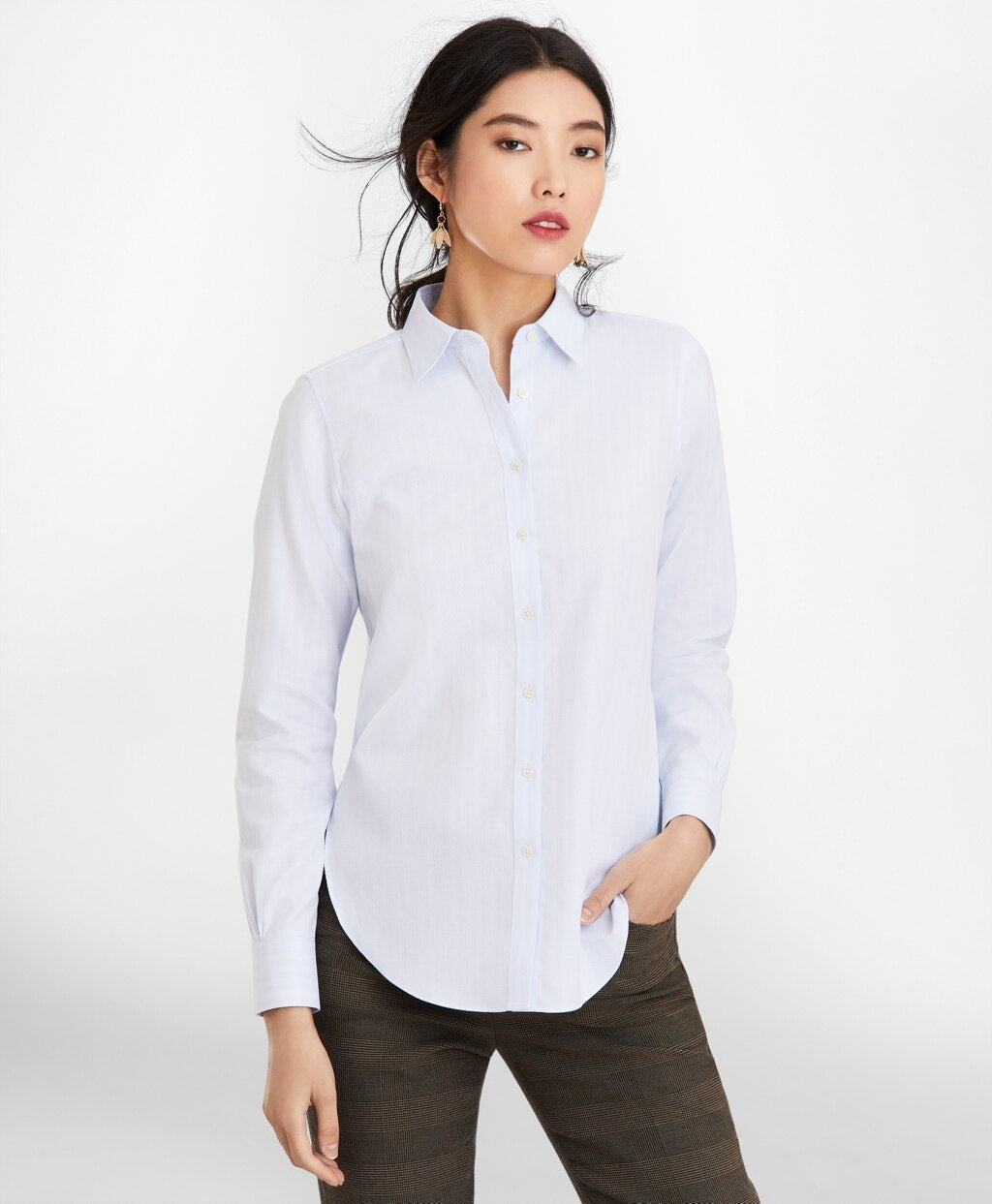 Classic-Fit Striped Cotton Dobby Luxury Shirt