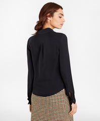 Silk Georgette French Cuff Shirt