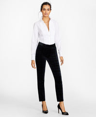 Non-Iron Tailored Fit Cotton Dobby Ruffled Tuxedo Shirt