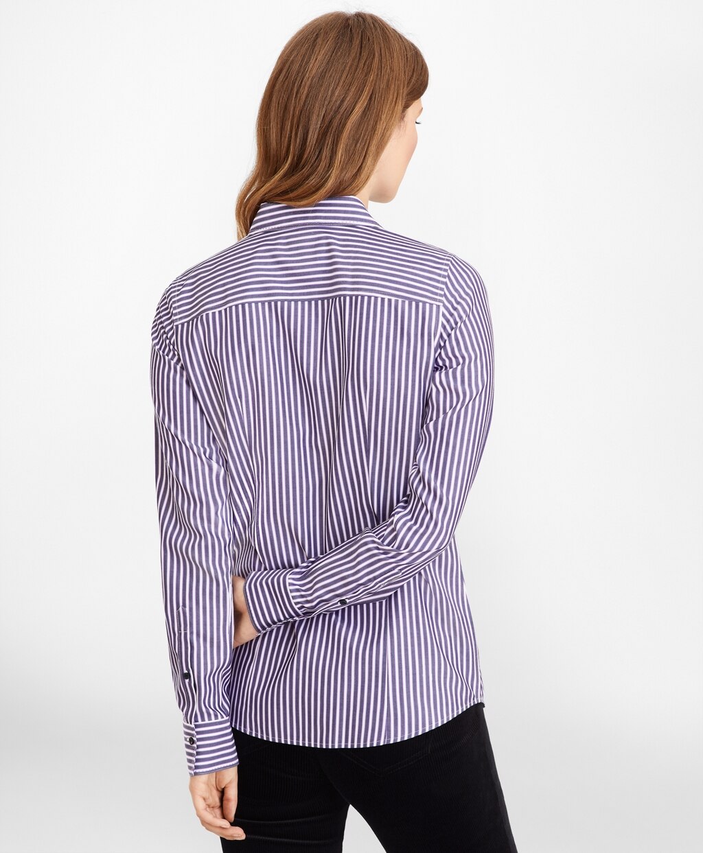 Non-Iron Striped Supima® Cotton Fitted Shirt