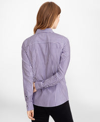 Non-Iron Striped Supima® Cotton Fitted Shirt