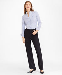 Non-Iron Tailored-Fit Bengal Stripe Supima® Cotton Pinpoint Oxford Shirt