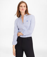Non-Iron Tailored-Fit Bengal Stripe Supima® Cotton Pinpoint Oxford Shirt