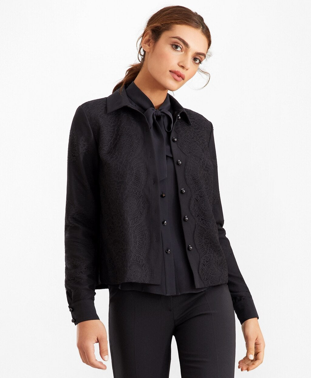 Lace & Satin Blouse
