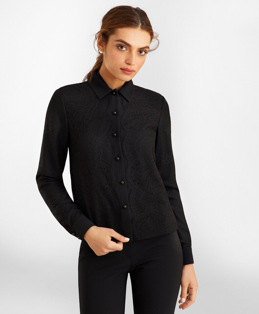 Lace & Satin Blouse