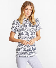 Toile Supima® Cotton Sateen Short-Sleeve Shirt