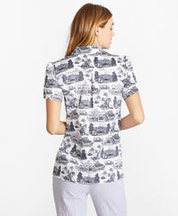 Toile Supima® Cotton Sateen Short-Sleeve Shirt