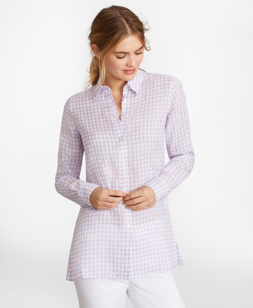 Gingham Irish Linen Tunic