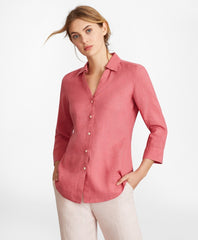 Linen Three-Quarter Sleeve Shirt