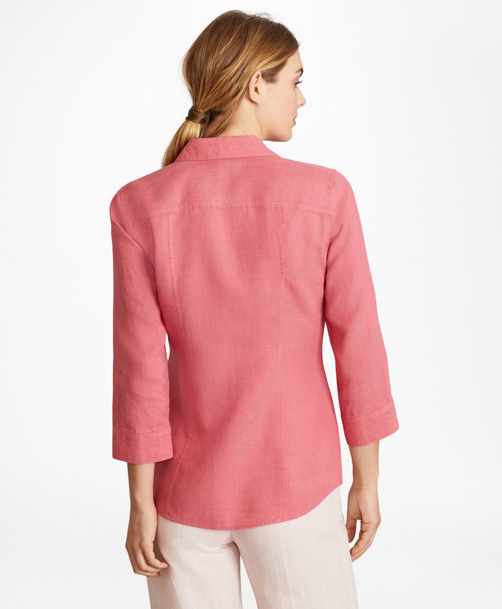Linen Three-Quarter Sleeve Shirt
