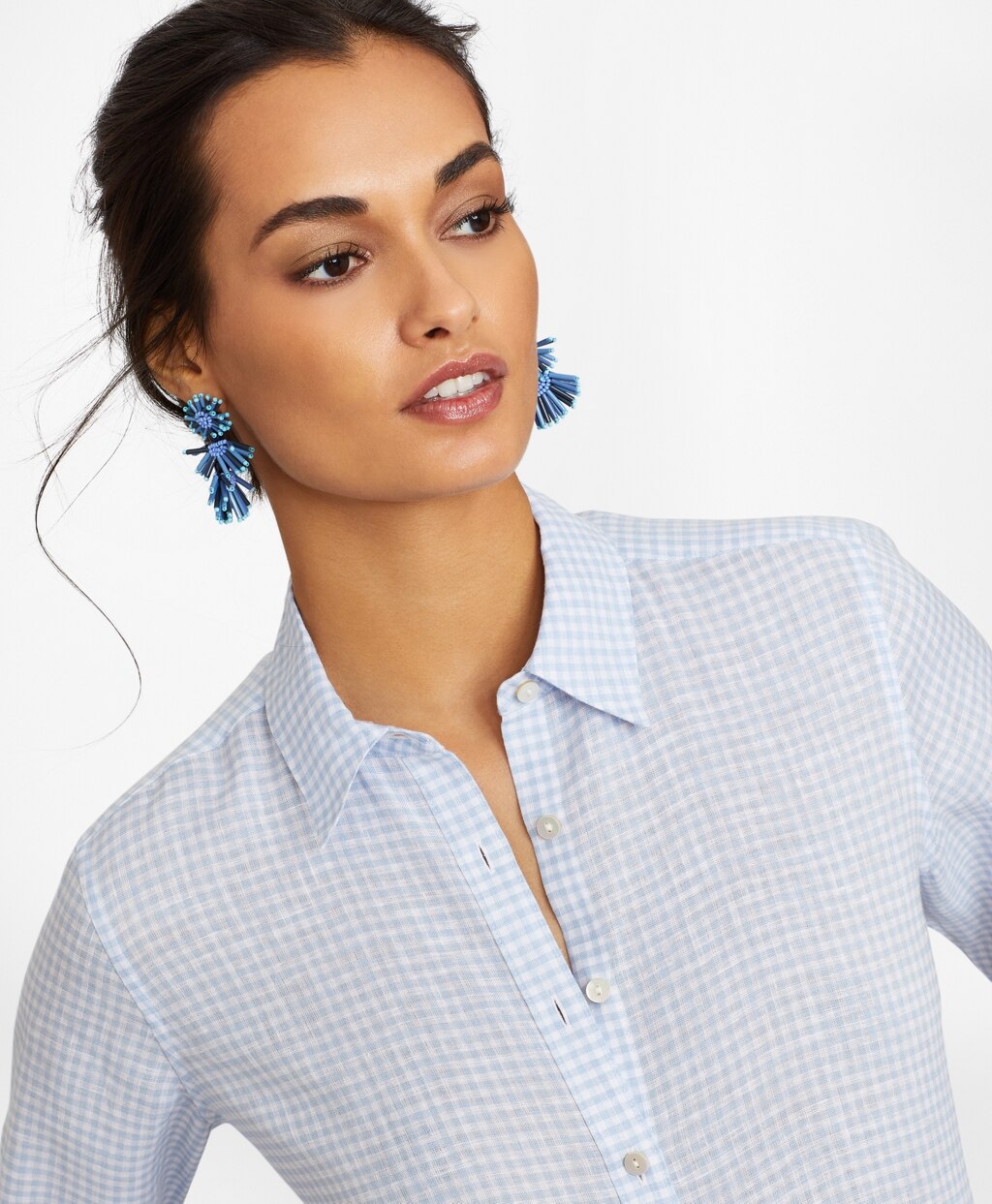 Gingham Irish Linen Tunic