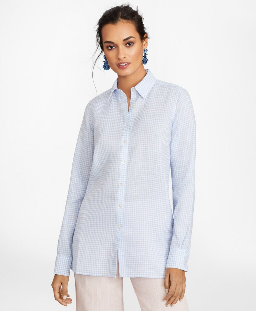 Gingham Irish Linen Tunic