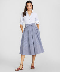 Non-Iron Striped Supima® Cotton Dobby Contrast-Collar Fitted Shirt
