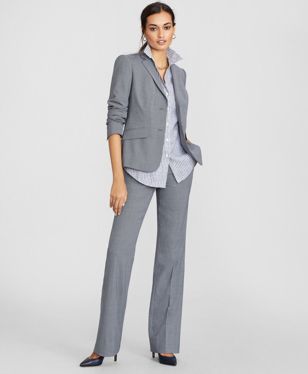 Striped Linen Three-Quarter-Sleeve Shirt