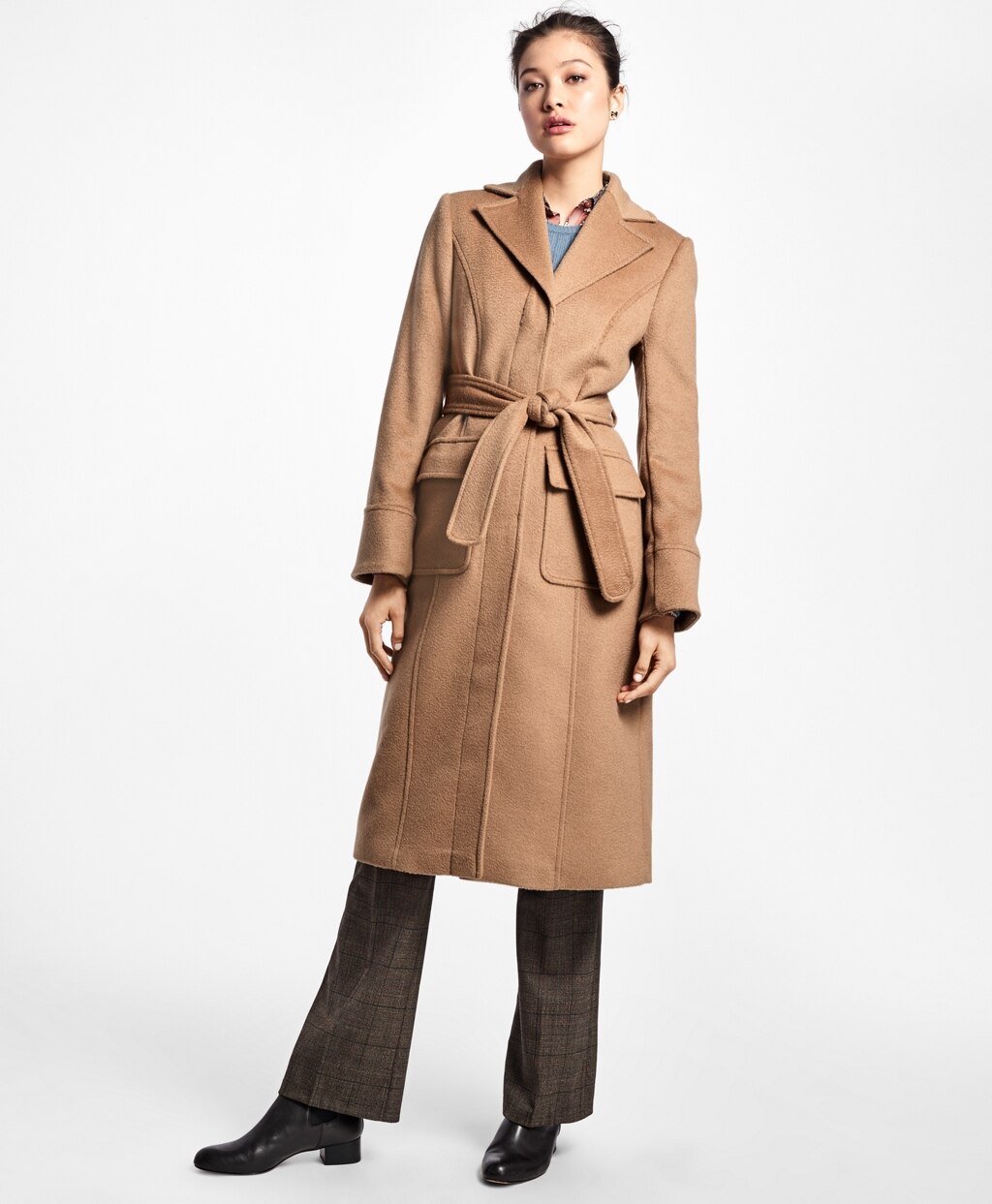 Loro Piana® Single-Breasted Camel Hair Coat