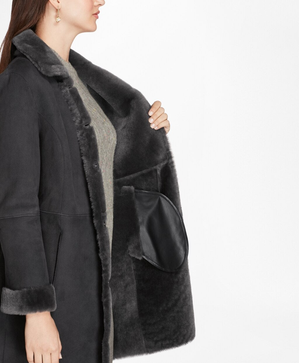 Shearling Cocoon Coat