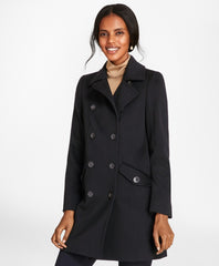 Brushed Wool Twill Peacoat