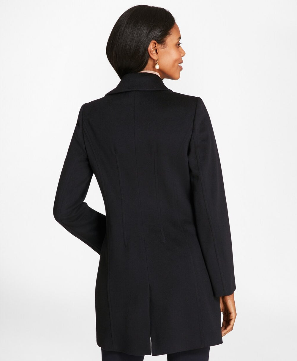 Brushed Wool Twill Peacoat