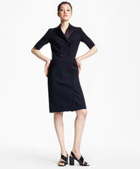 Double-Breasted Tuxedo Dress