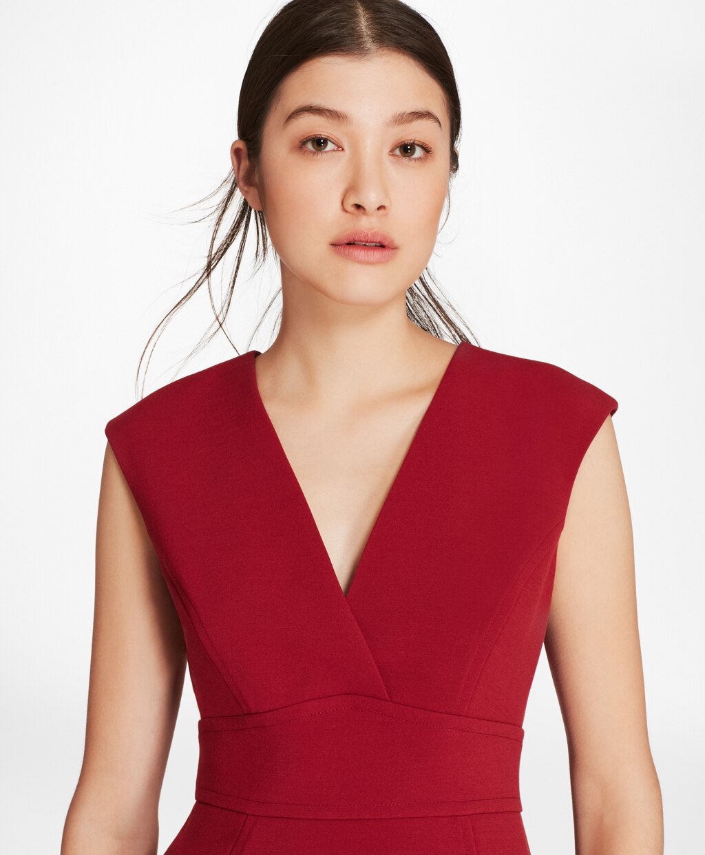 Double-Weave Crepe Sheath Dress
