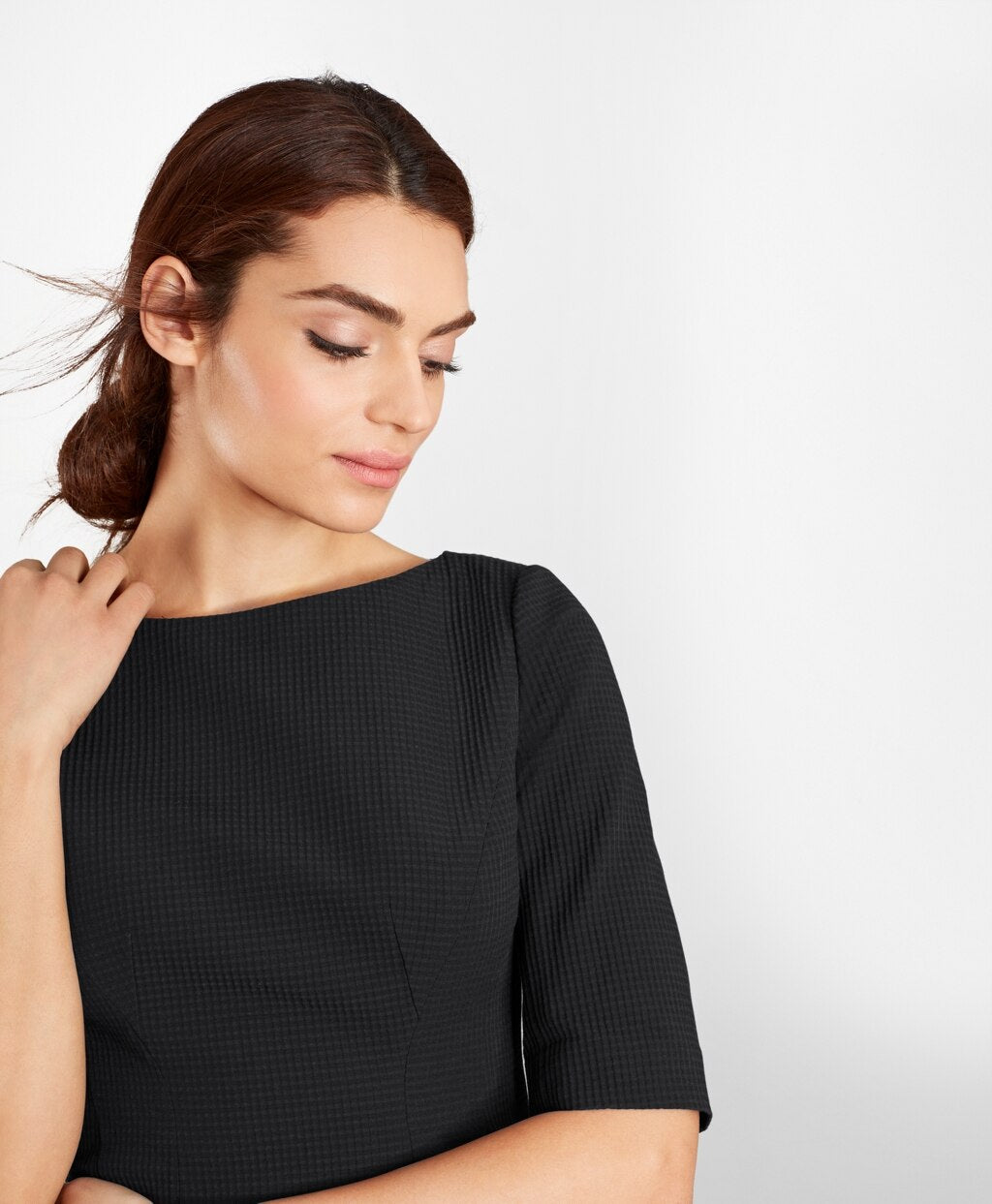 Stretch-Cotton Jacquard Sheath Dress