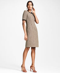 Checked Tweed A-Line Dress