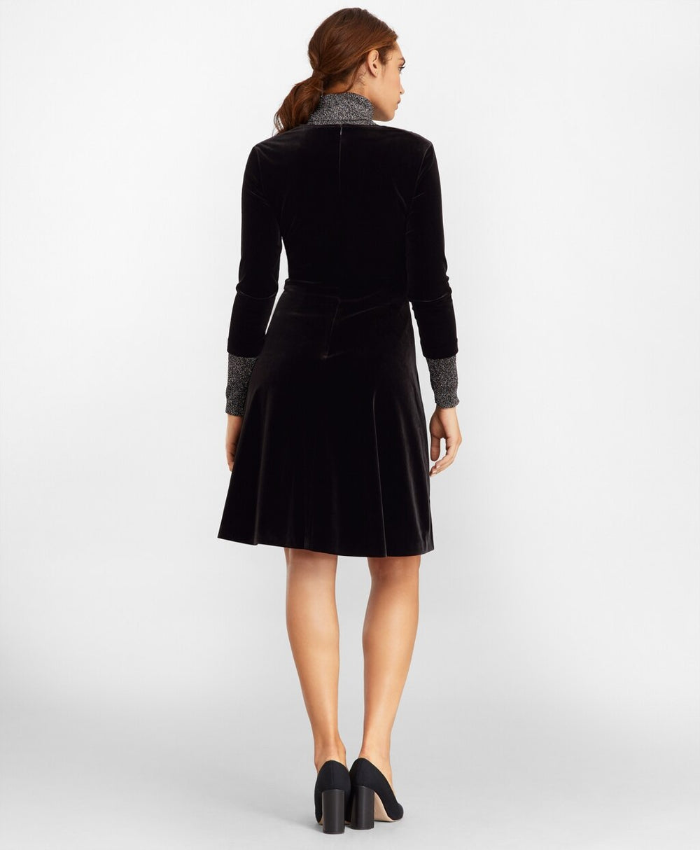 Velvet Faux Wrap Dress