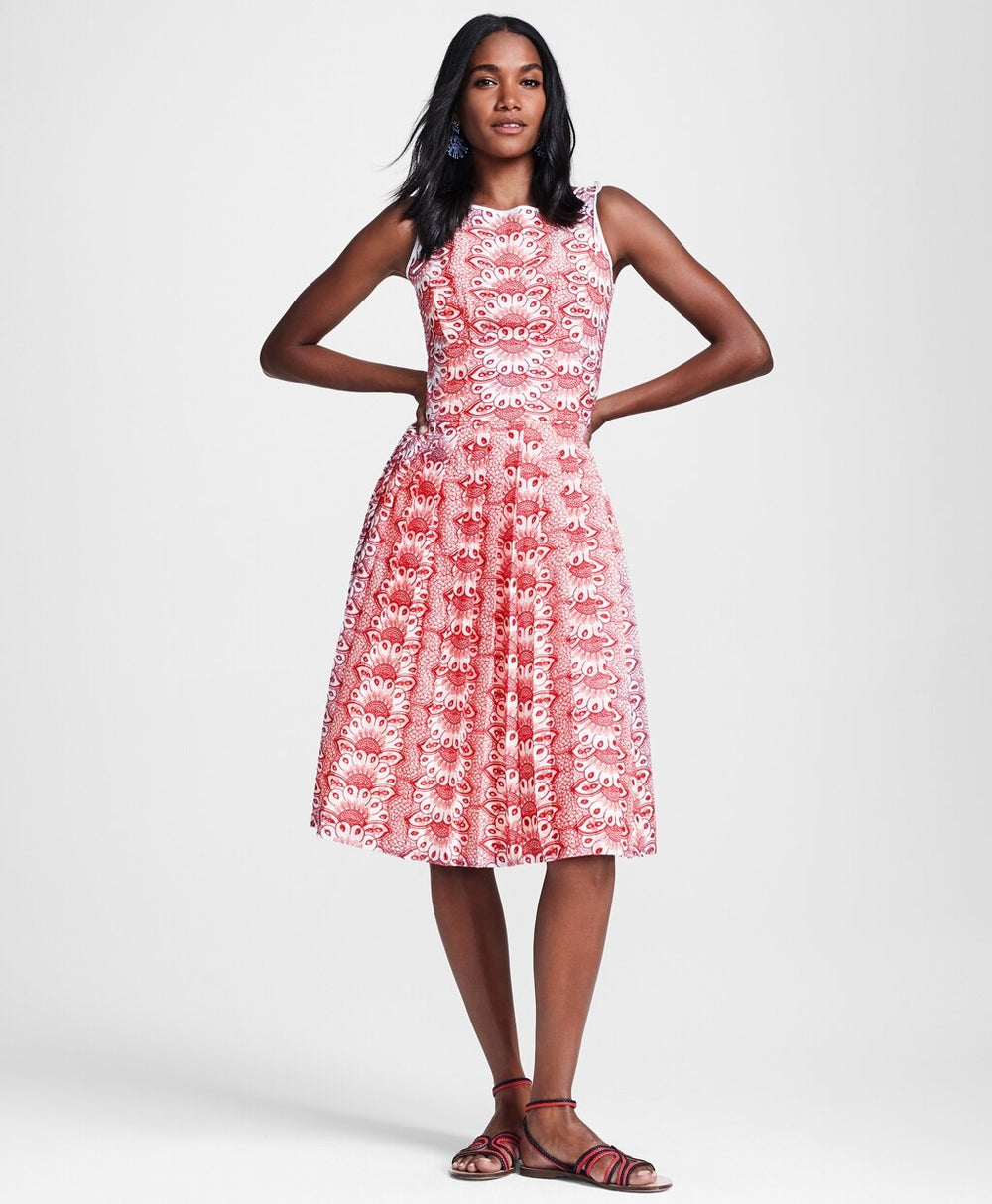 Floral-Embroidered Dress