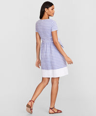 Striped Cotton Dobby Dress