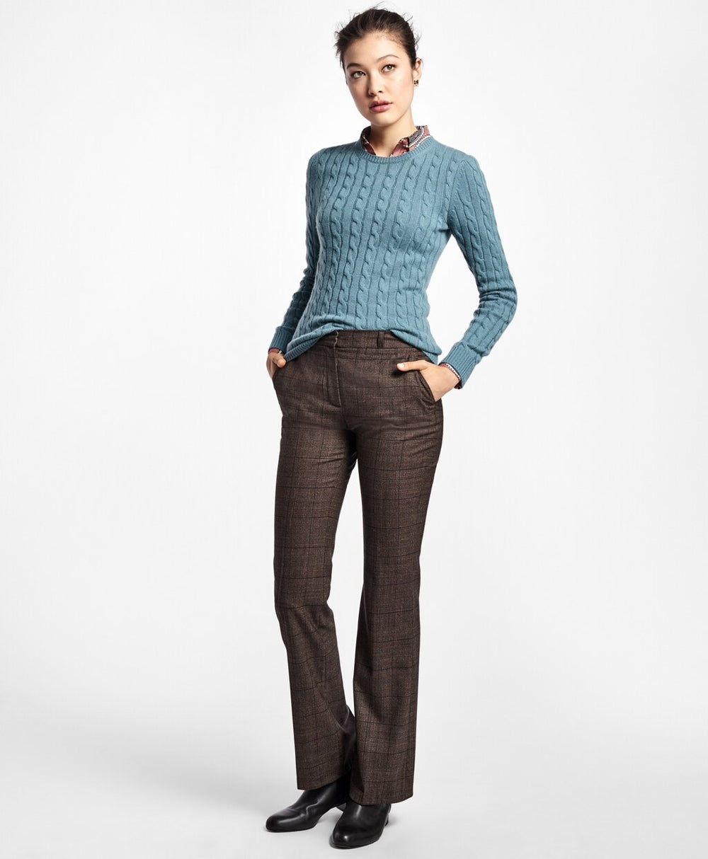 Cashmere Cable Crewneck Sweater