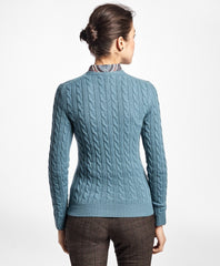 Cashmere Cable Crewneck Sweater