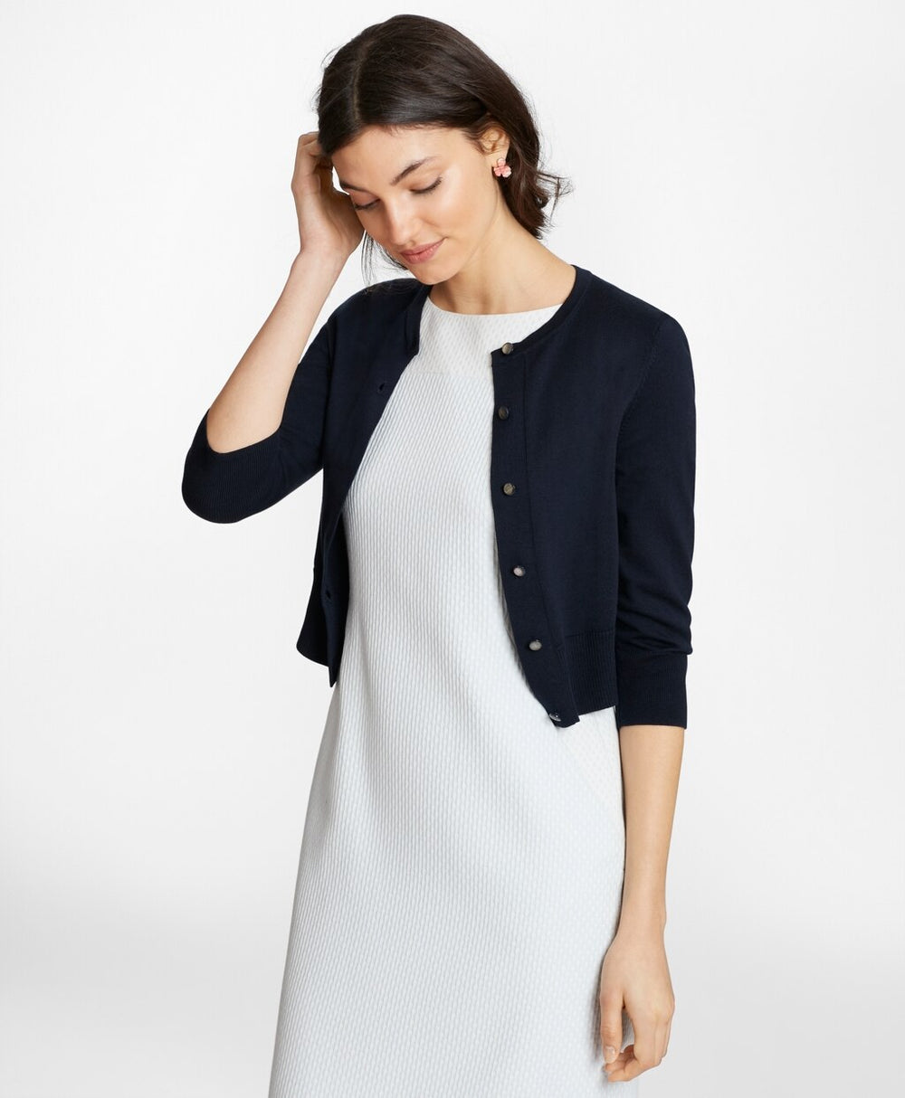 Supima® Cotton Cropped Cardigan
