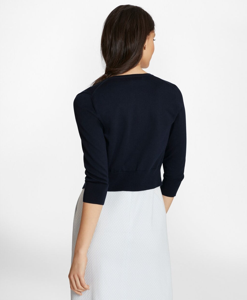 Supima® Cotton Cropped Cardigan
