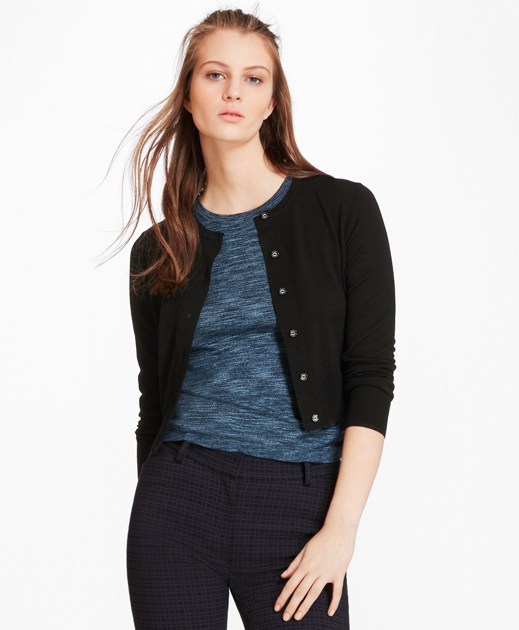 Merino Wool Cropped Cardigan