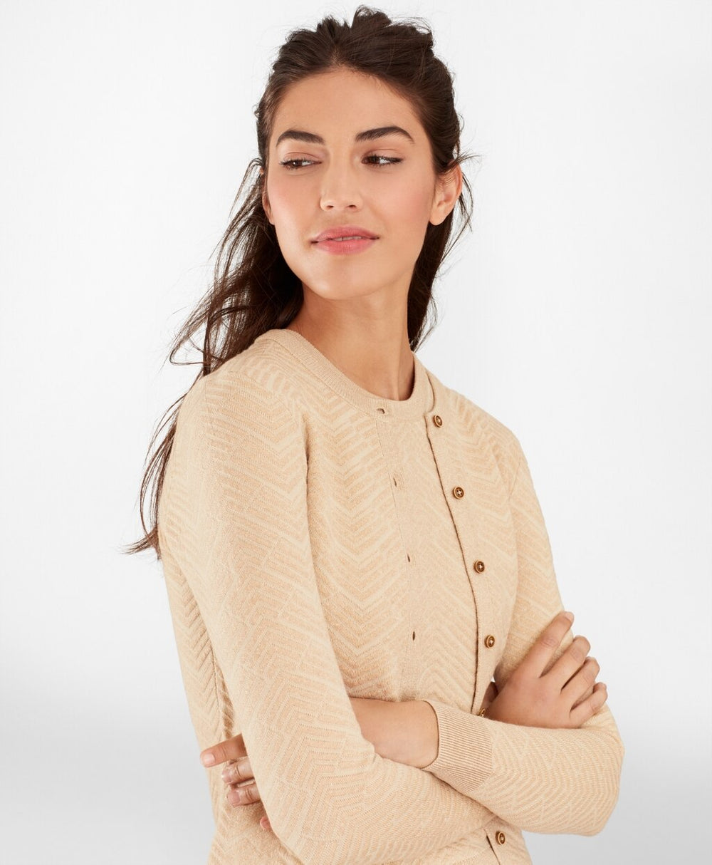 Chevron-Knit Cardigan