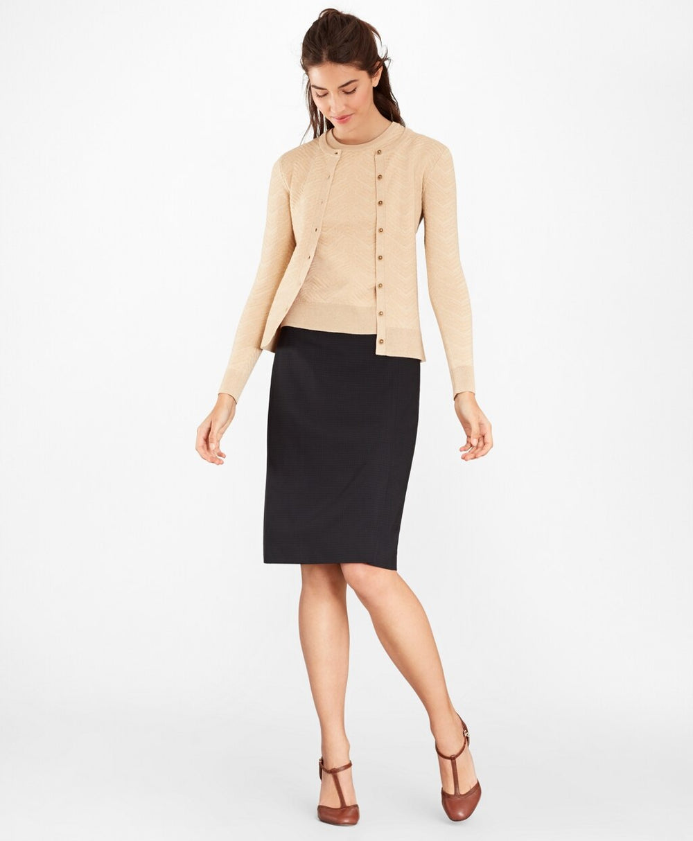 Chevron-Knit Cardigan