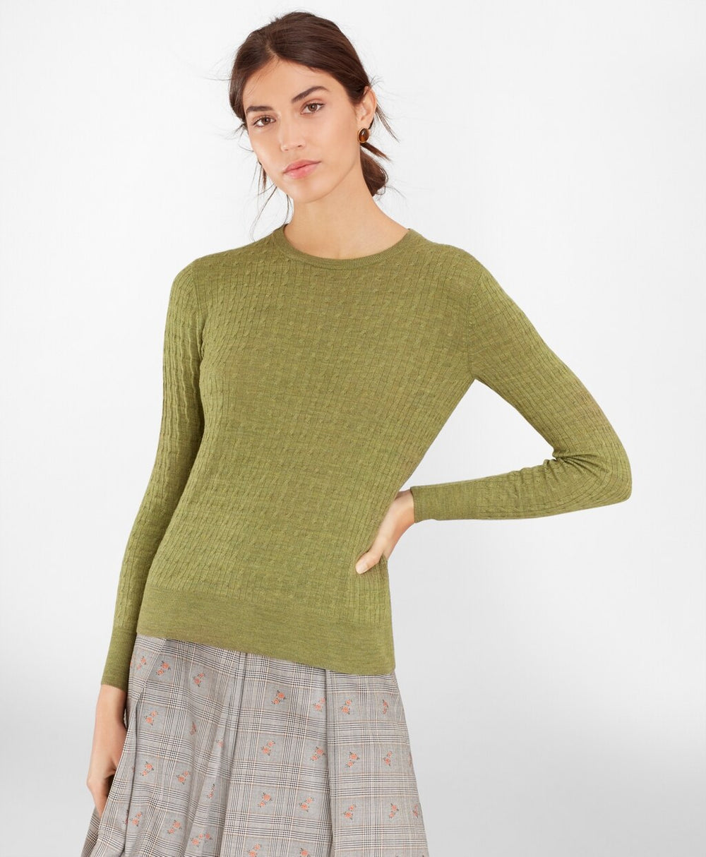 Cable-Knit Merino Wool Sweater