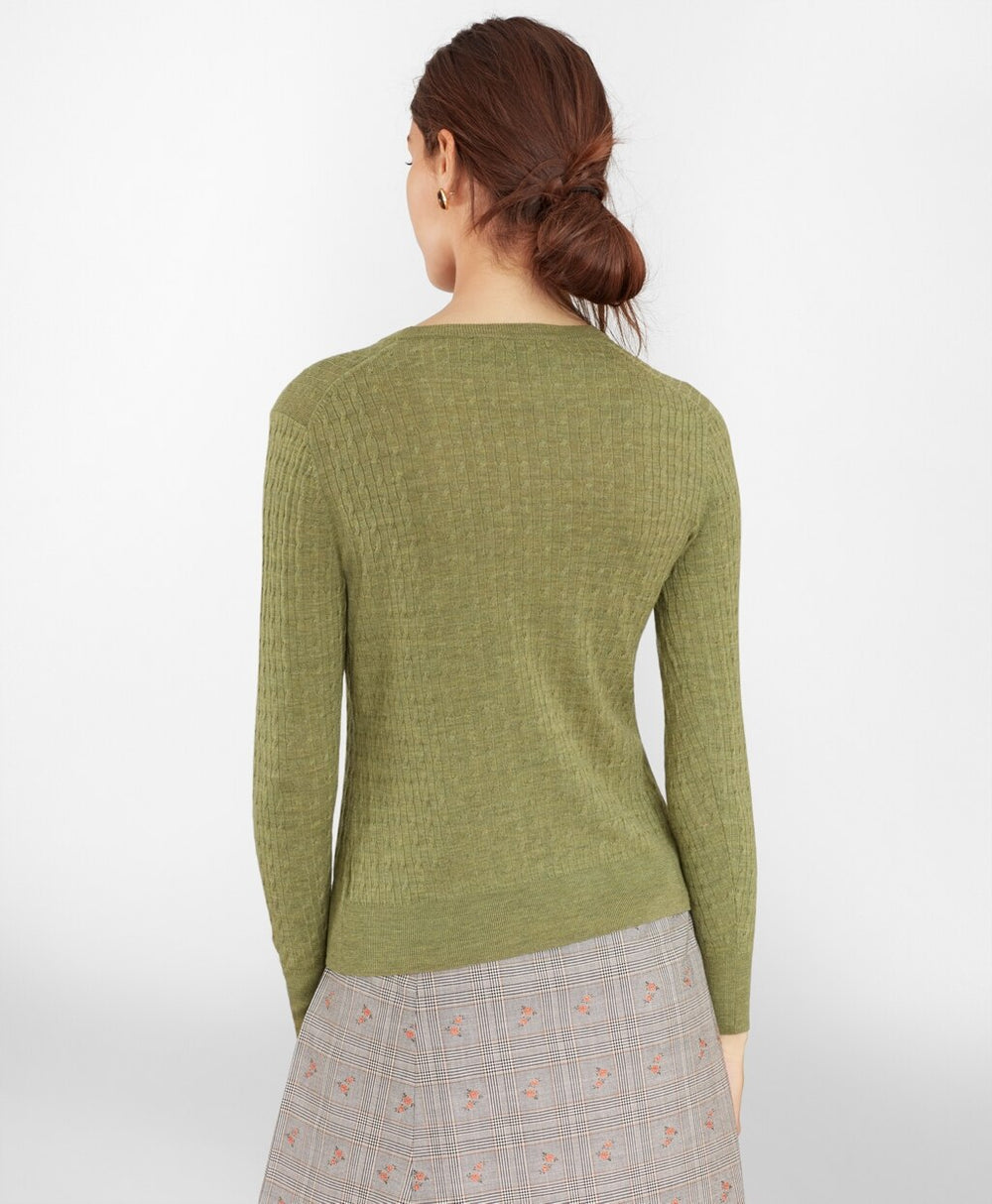 Cable-Knit Merino Wool Sweater