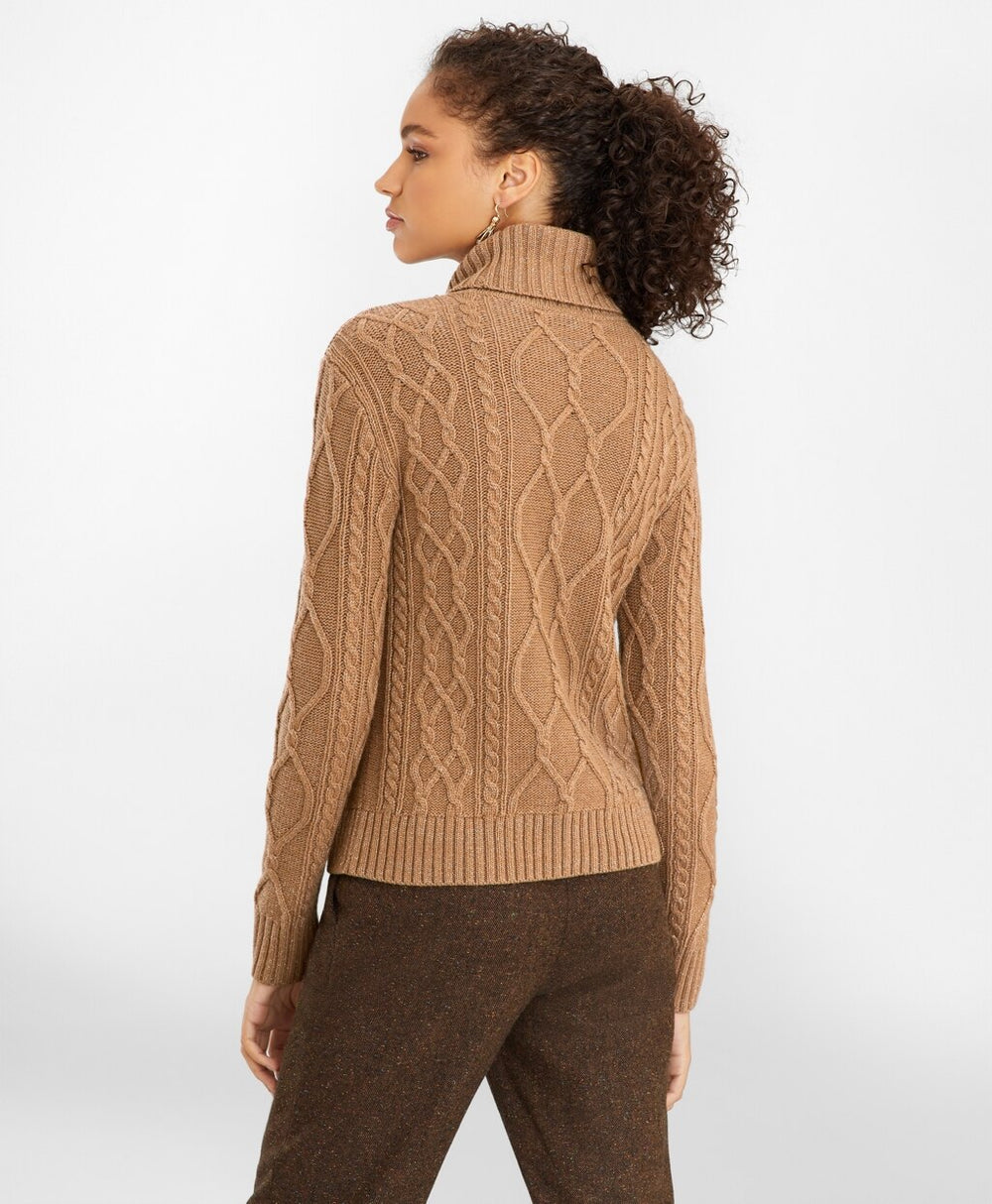 Beaded Cable-Knit Sweater