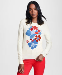 Floral-Patterned Silk-Cashmere Sweater