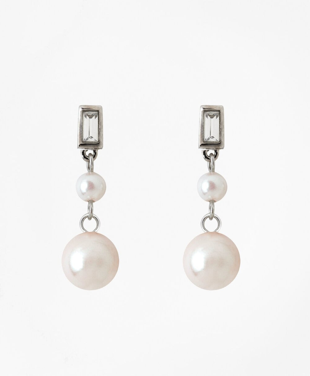 Glass Pearl Drop Earrings