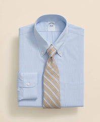 Pure Supima® Cotton Regular-Finish Polo Button Down Collar Micro Windowpane Dress Shirt