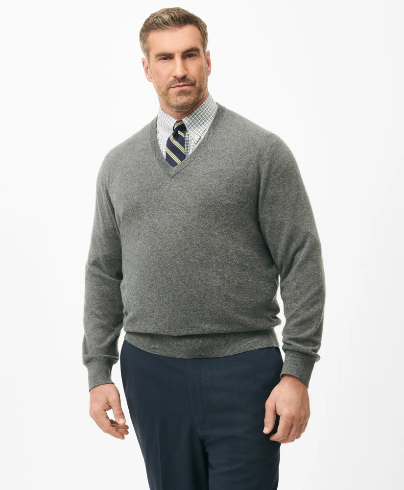 Big & Tall 3-Ply Cashmere V-Neck Sweater