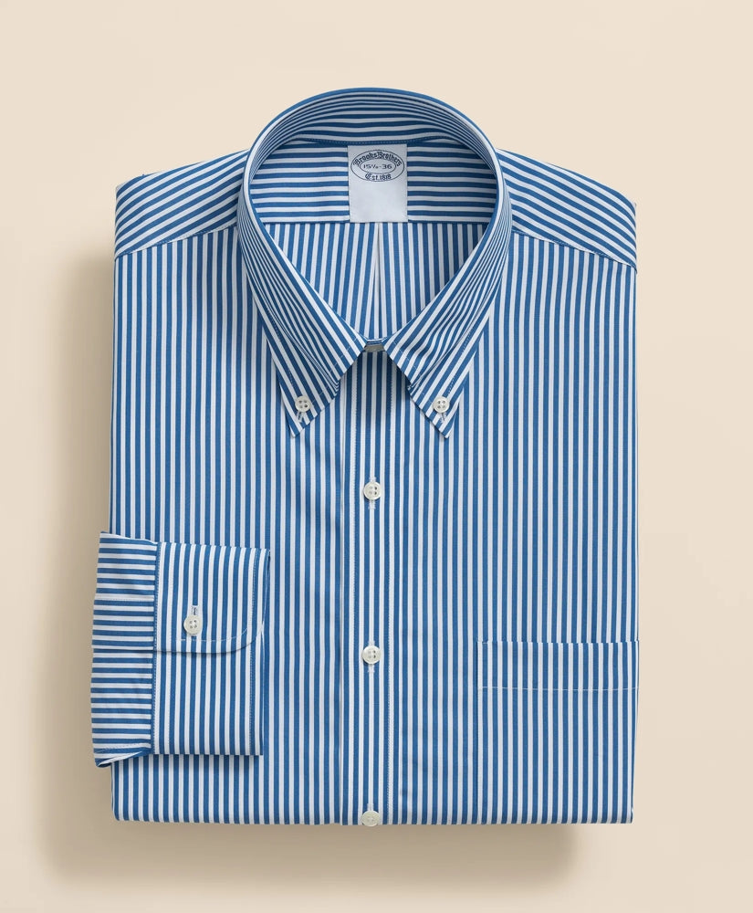 Candy Stripe Dress Shirt Pure Supima® Cotton Regular-Finish Polo Button Down Collar