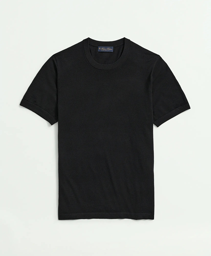 Lightweight Luxe All-Season Sweater Short Sleeve Crewneck